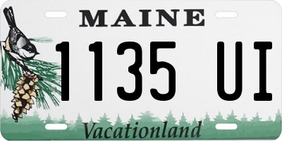 ME license plate 1135UI