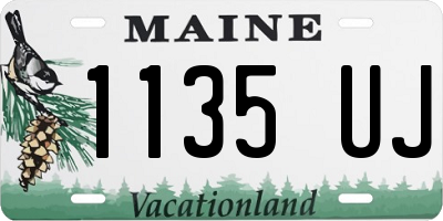 ME license plate 1135UJ
