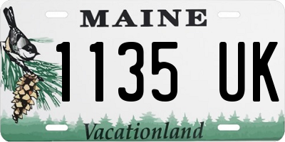 ME license plate 1135UK