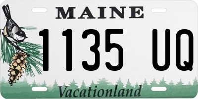 ME license plate 1135UQ