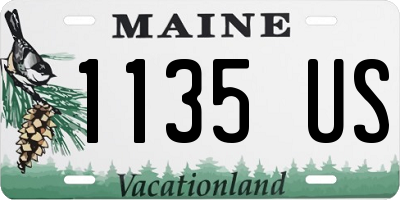 ME license plate 1135US