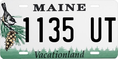 ME license plate 1135UT