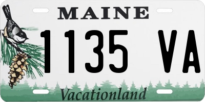 ME license plate 1135VA