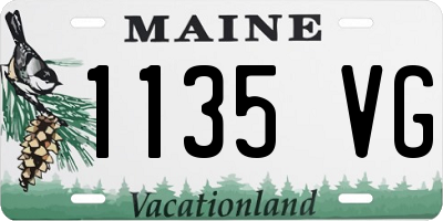 ME license plate 1135VG