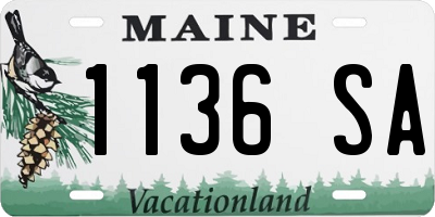 ME license plate 1136SA