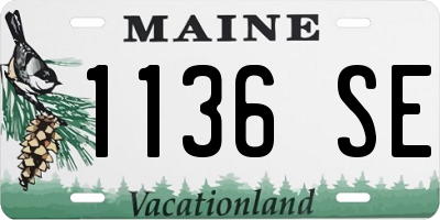 ME license plate 1136SE