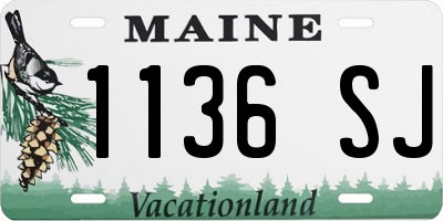 ME license plate 1136SJ