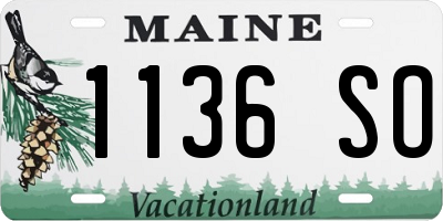 ME license plate 1136SO