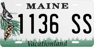 ME license plate 1136SS