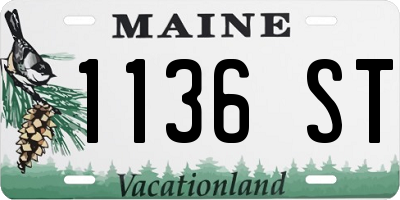 ME license plate 1136ST