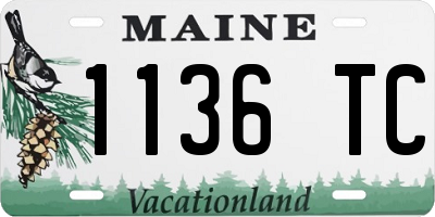 ME license plate 1136TC