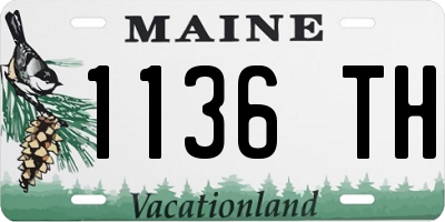 ME license plate 1136TH