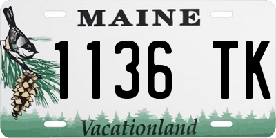 ME license plate 1136TK