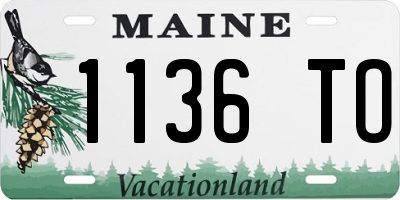 ME license plate 1136TO