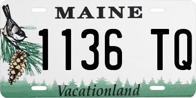 ME license plate 1136TQ