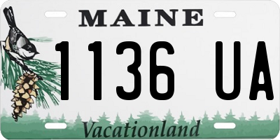 ME license plate 1136UA