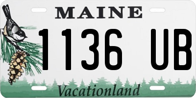 ME license plate 1136UB