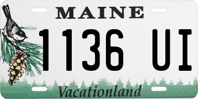 ME license plate 1136UI