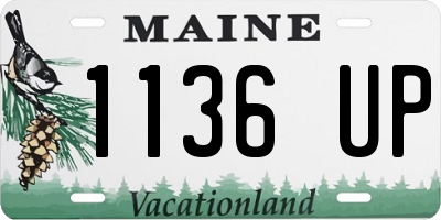 ME license plate 1136UP