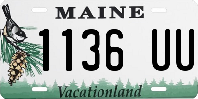ME license plate 1136UU