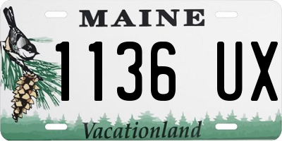 ME license plate 1136UX