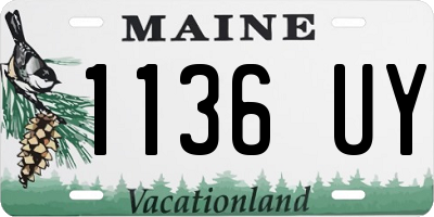 ME license plate 1136UY