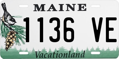 ME license plate 1136VE