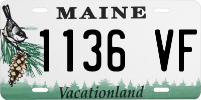 ME license plate 1136VF