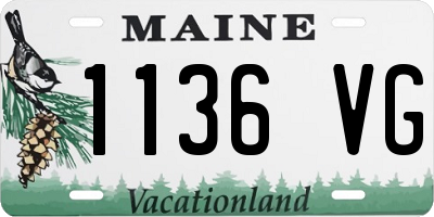 ME license plate 1136VG