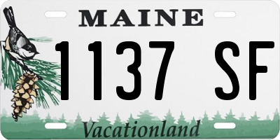 ME license plate 1137SF