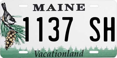 ME license plate 1137SH