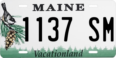 ME license plate 1137SM