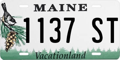 ME license plate 1137ST