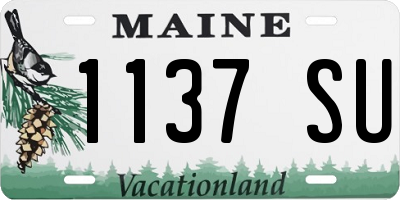 ME license plate 1137SU