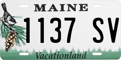 ME license plate 1137SV