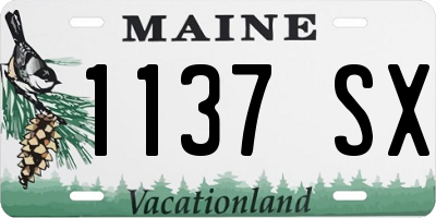 ME license plate 1137SX