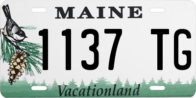 ME license plate 1137TG