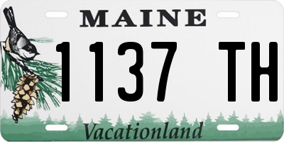 ME license plate 1137TH