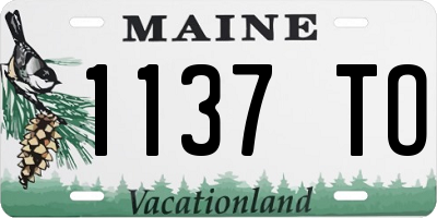 ME license plate 1137TO