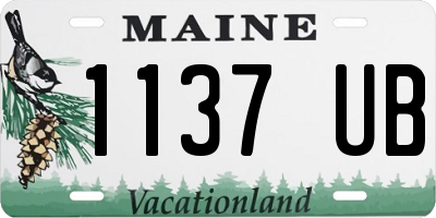 ME license plate 1137UB
