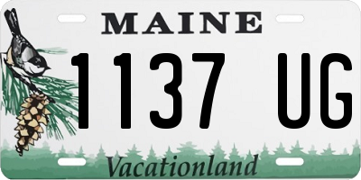 ME license plate 1137UG