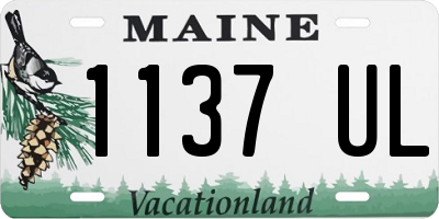 ME license plate 1137UL