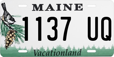 ME license plate 1137UQ