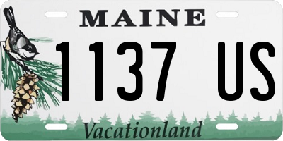 ME license plate 1137US