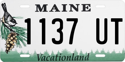 ME license plate 1137UT