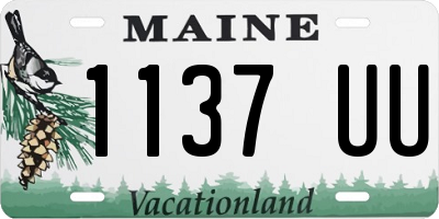 ME license plate 1137UU