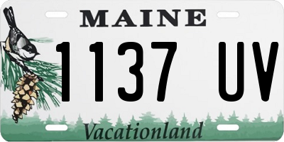 ME license plate 1137UV