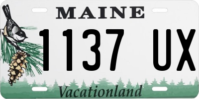 ME license plate 1137UX