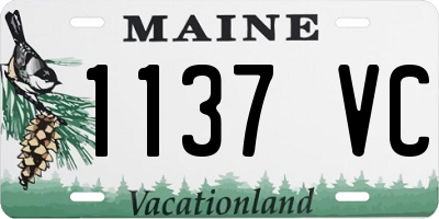 ME license plate 1137VC