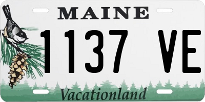 ME license plate 1137VE